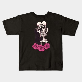 Preppy Skeleton, valentines day, pink skull Kids T-Shirt